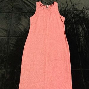 Burgundy body con midi dress